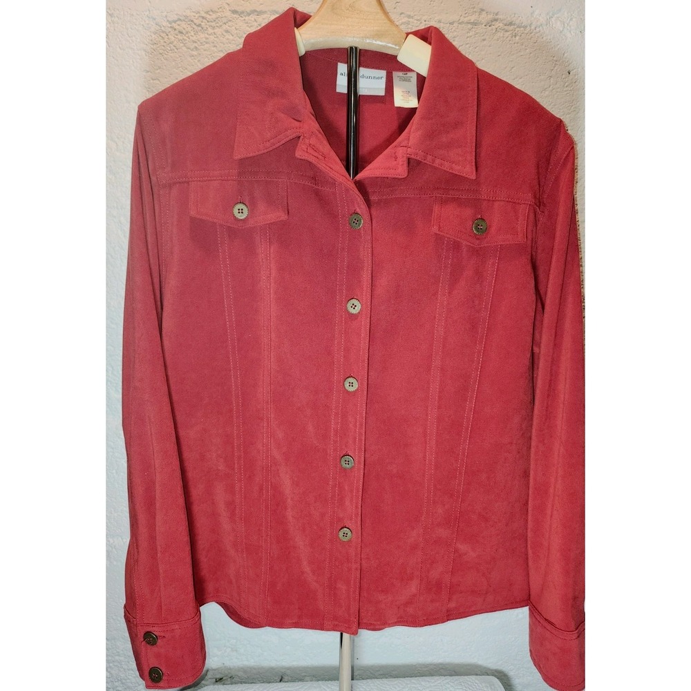 Alfred Dunner Women's Faux Suede Lightweight Jacket Size 14